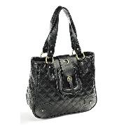 Quilted Bag with Covered Buckle Front Detail