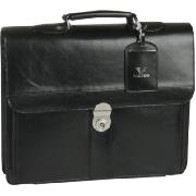 Falcon Flapover Leather Briefcase