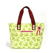 Pink Lining Busy Day Shopper In Green Daisy