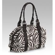 Zebra Print Canvas Bag