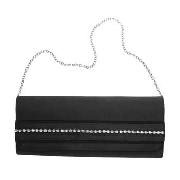 Debut - Black Diamante Row Clutch Bag