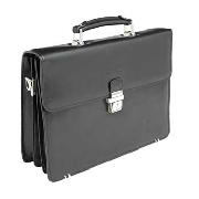 Debenhams - Black Leather Briefcase