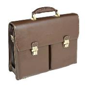 Debenhams - Brown Leather Briefcase