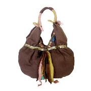 Nica - Brown Sequin and Bead Shoulder Bag