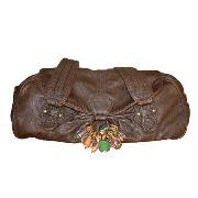 Nica - Chocolate Brown Multi Charm Shoulder Bag