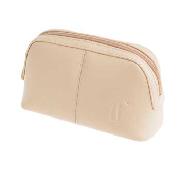 Tomfoolery by Theo Fennell - Cream Textured Small Makeup Bag