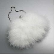 Star by Julien Macdonald - Ivory Fluffy Feather Bag