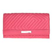 J by Jasper Conran - Pink and Tan Chevron Quilted Purse