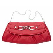 Red Herring - Red with Silver Coloured Link Shoulder Bag