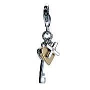 Hot Diamonds - Sterling Silver and 9 ct Gold Plate 3 Cluster Charm.