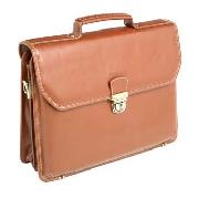 Debenhams - Tan Leather Briefcase
