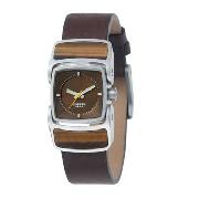 Diesel - Women's Brown Extended Case Dial with Leather Strap Watch