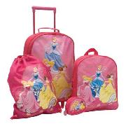 Next - Princess Four Piece Trolley Case and Bag Set